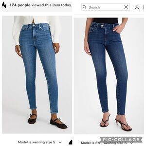 Two pairs Express women’s flexx hyper stretch skinny jeans